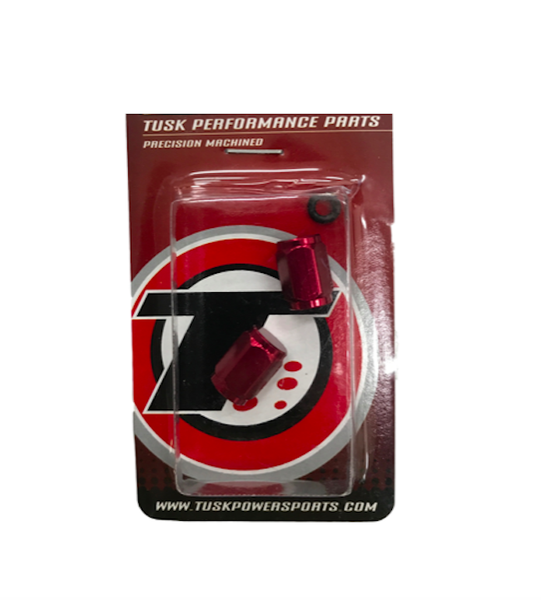 Tusk Billet Aluminum Valve Caps - Red