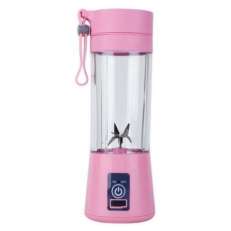 Portable Blender USB Rechargeable Personal Juicer Cup Small Fruit Juice Mixer for Shakes and Smoothies, Size: 9, Pink
