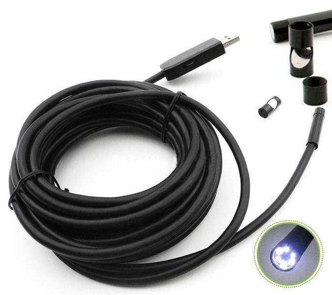 7mm 6 LED USB Waterproof Inspection EndoScope Wire Camera