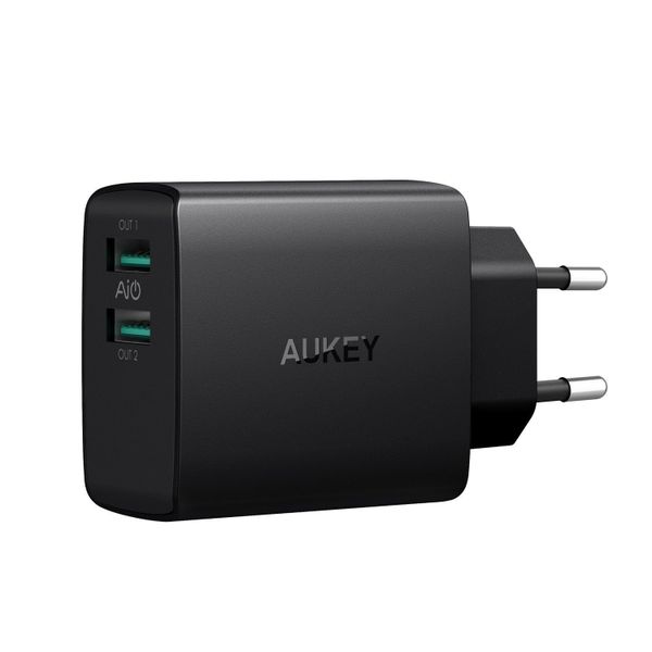 Aukey 2-Port Adaptive Charging Travel Charger