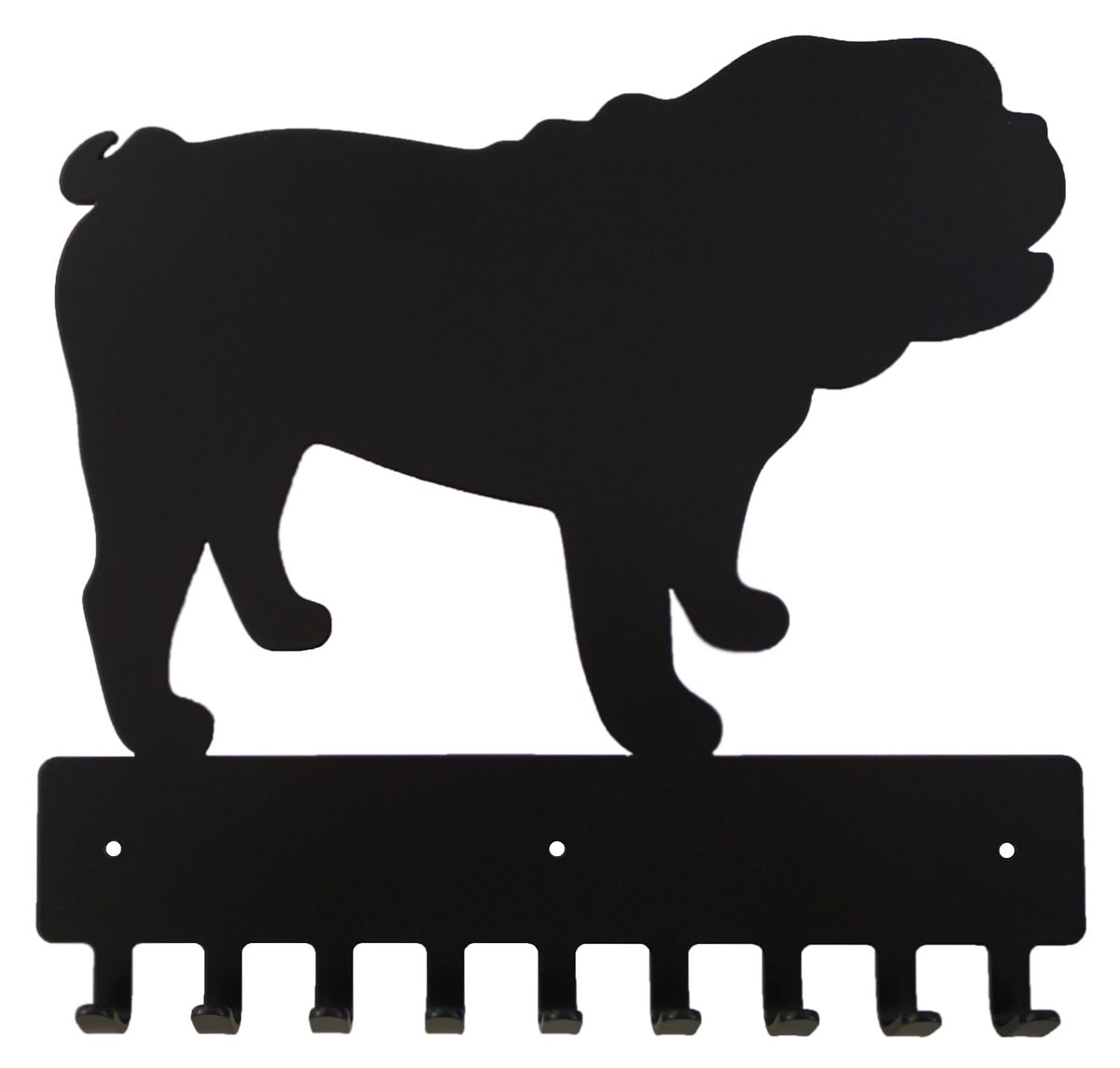 Bulldog Key Rack & Dog Leash Hanger with 9 Hooks - Black | Shop Today ...
