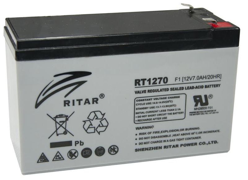 RITAR 12V 7AH Sealed Lead Acid, Rechargeable Battery For UPS