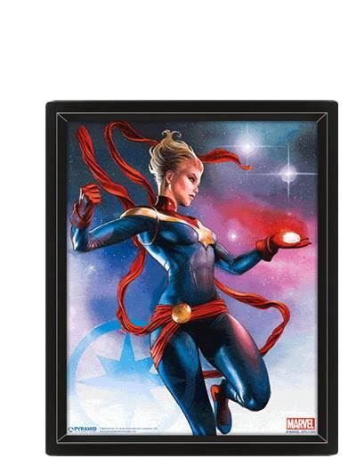 Marvel: Captain Marvel 3D Framed Poster (Parallel Import)