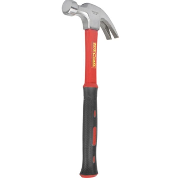 Tork Craft Hammer Claw 570G (20Oz) Fibreglass Handle 295mm &amp; Full Pol Head