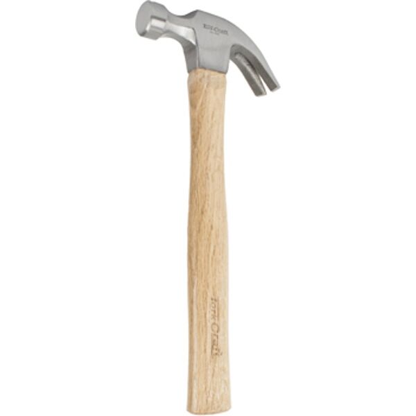 Tork Craft Hammer Claw 450G (16Oz) Wooden Handle 280mm &amp; Full Pol Head