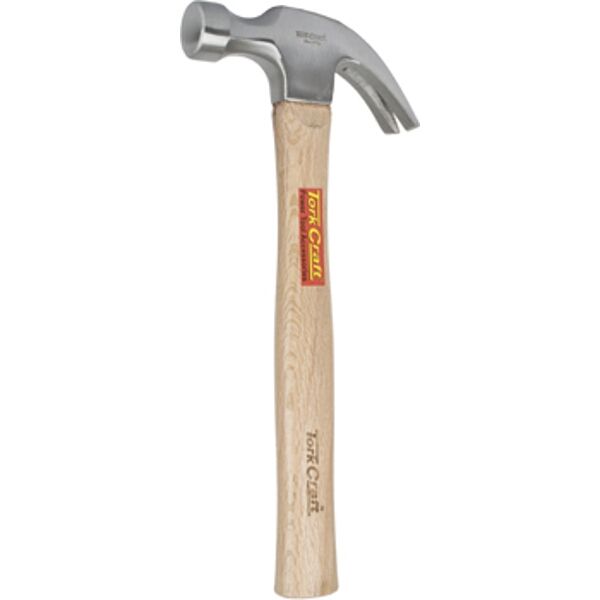 Tork Craft Hammer Claw 570G (20Oz) Wooden Handle 280mm &amp; Full Pol Head