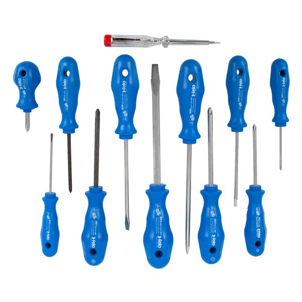Screwdriver-Set 800 12Pc Blue Series Plastic Case