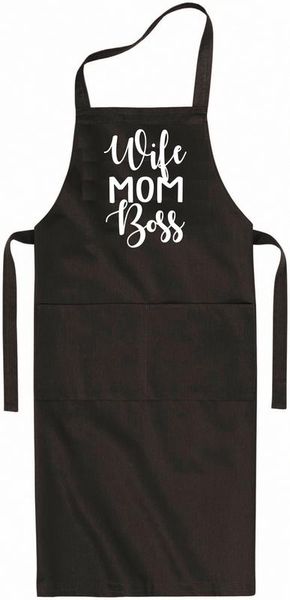 Qtees Africa Wife mom boss apron