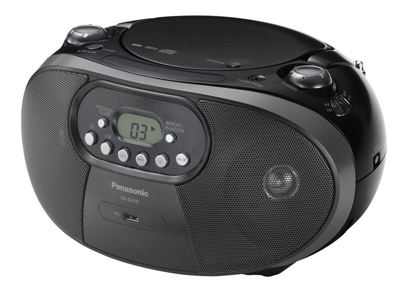 Panasonic RX-DU10GS-K Portable CD Radio (Black)