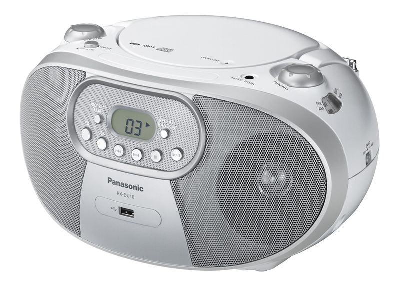 Panasonic RX-DU10GA-W Portable CD Radio (White)