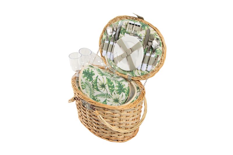 Yuppie Gift Baskets- Flora Picnic Basket 4-Person