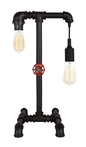 Bright Star Lighting - Plumbing Themed Retro Metal Table Lamp