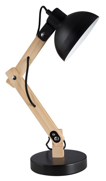 Bright Star Lighting - Metal And Wood Desk Lamp