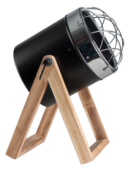 Bright Star Lighting - Polished Chrome And Wood Desk Lamp