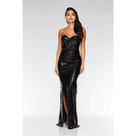 quiz black maxi dress