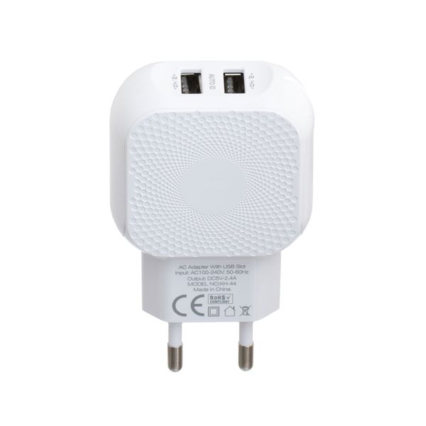 Dual Ports USB Charger For iPhone Samsung 5V 2.4A Wall Charger