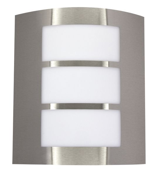 Bright Star Lighting - Stainless Steel Wall Bracket With Straight White Polycarbonate Cover