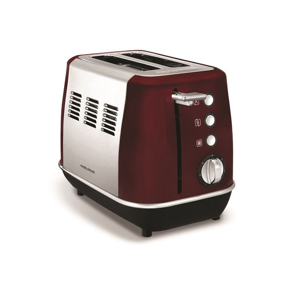 Morphy Richards - Toaster 2 Slice Stainless Steel Red - 900W "Evoke