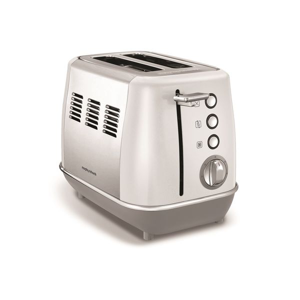 Morphy Richards - Toaster 2 Slice Stainless Steel White - 900W "Evoke