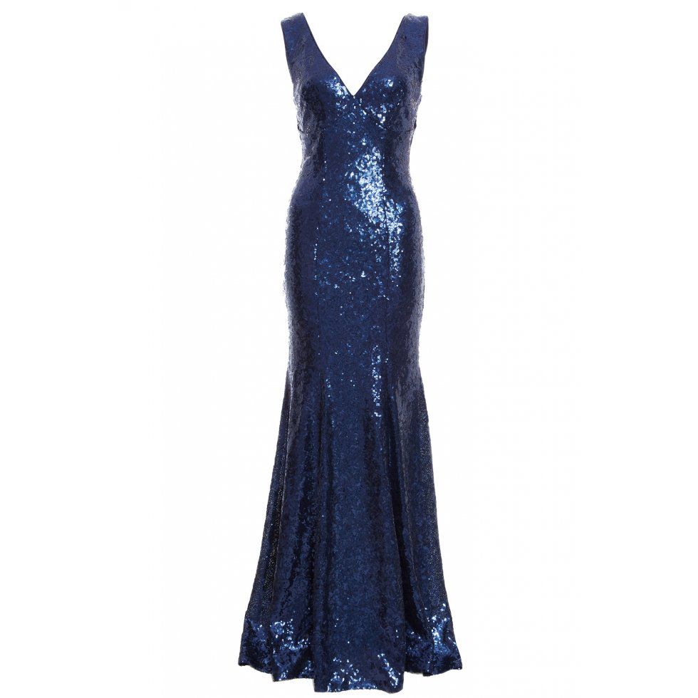 sequin fishtail dress