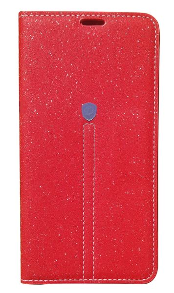 Sparkle Book Style Faux Leather Flip Case for Apple iPhone 6+/6s+ - Red