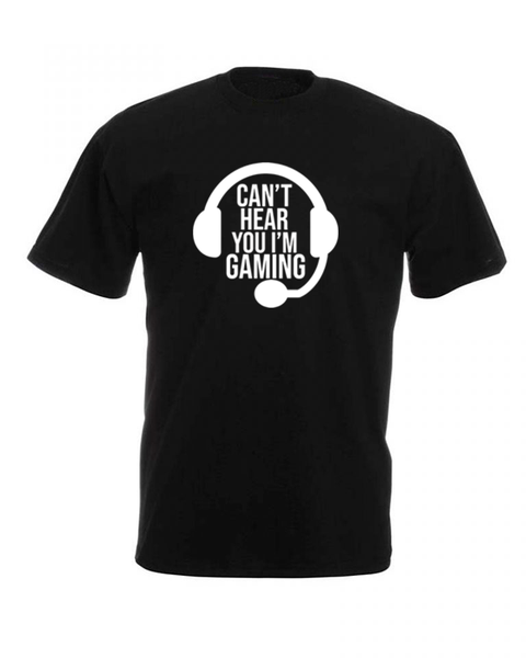 JuiceBubble Can't Hear You Gaming Mens T-Shirt - Black