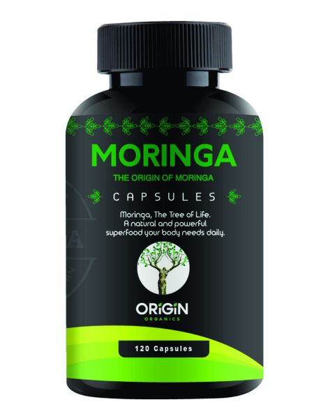 Origin Organics - 100% Pure Moringa Leaf Capsules (120 capsules)