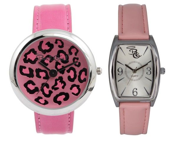 Bad Girl Women's Polkadot &amp; Chic Analogue Watch Set - Pink
