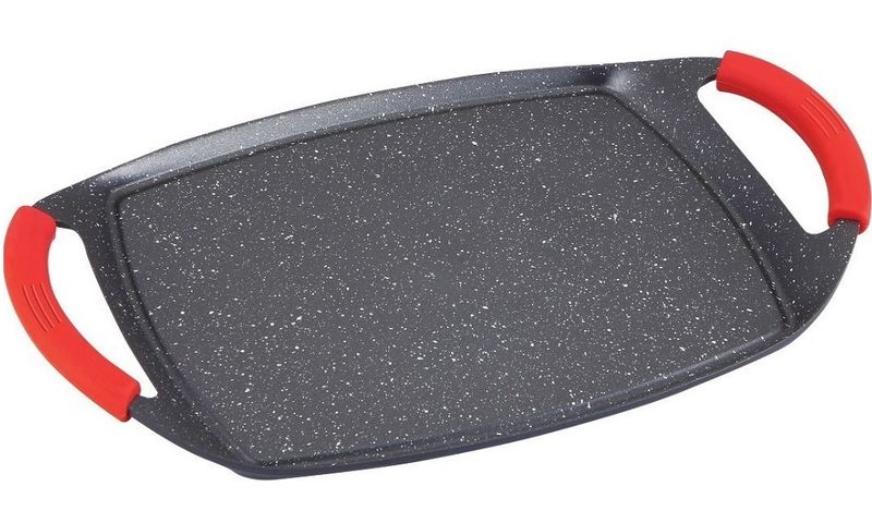 Royalty Line 47 cm Marble Coating Grill Plate - Red and Black