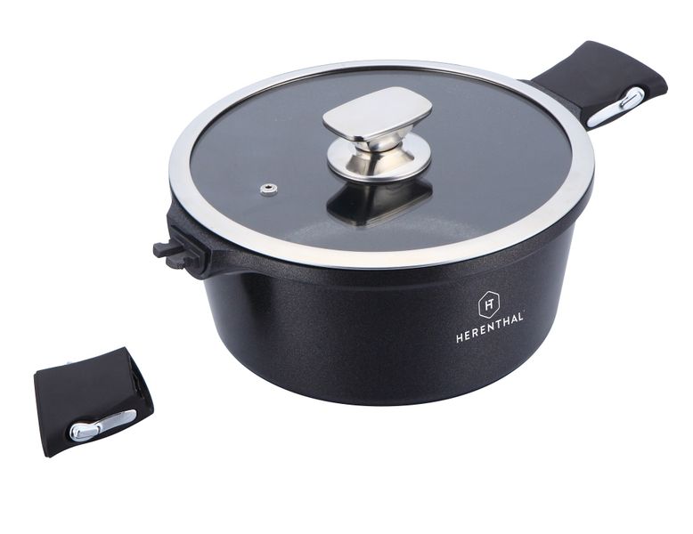 Herenthal 28cm Greblon C3+ Non-Stick Coating Casserole - Silver