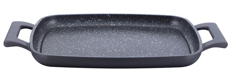 Herenthal 47 cm Greblon C3+ Non-Stick Coating Grill Plate - Silver