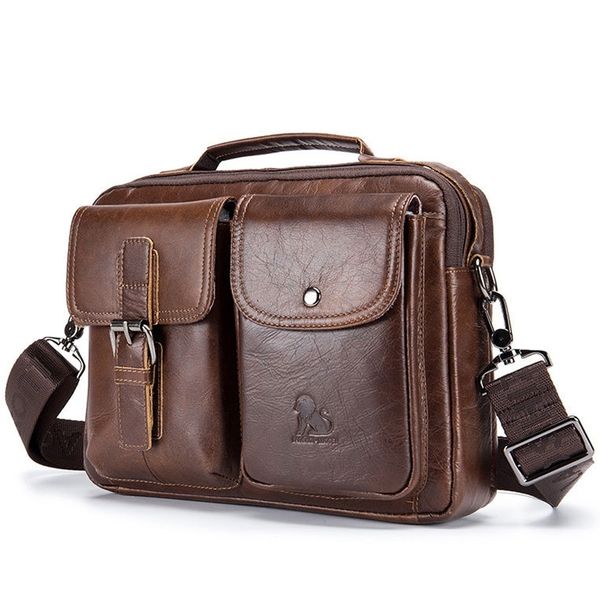 Vintage Genuine Leather Shoulder Bag for Tablet, iPad &amp; Daily Use