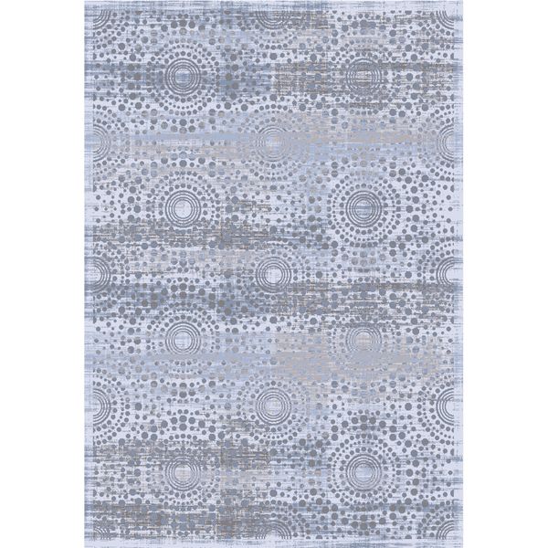 Waltex Area Rug Distress Circ Blue