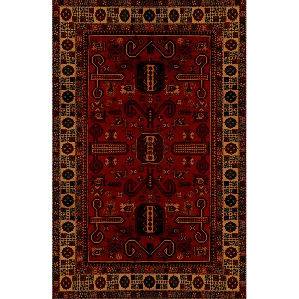 Waltex Area Rug Persian Burgundy
