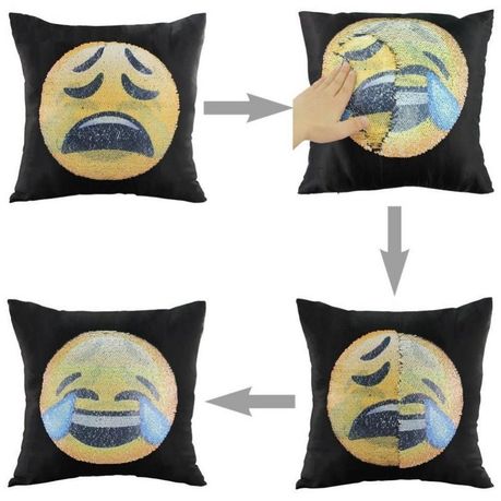 Emoji changing sale pillow