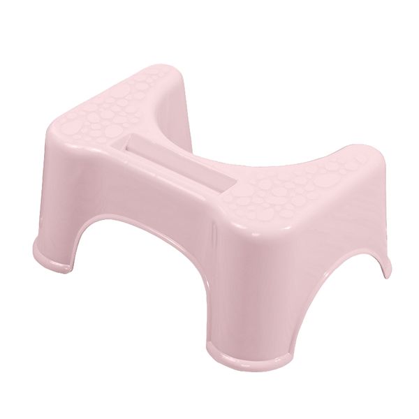 Toilet Seat Footstool with Phone Holder - Pink