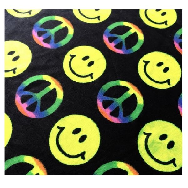 Bandana - Peace Sign and Smiley Face - 5 Pack