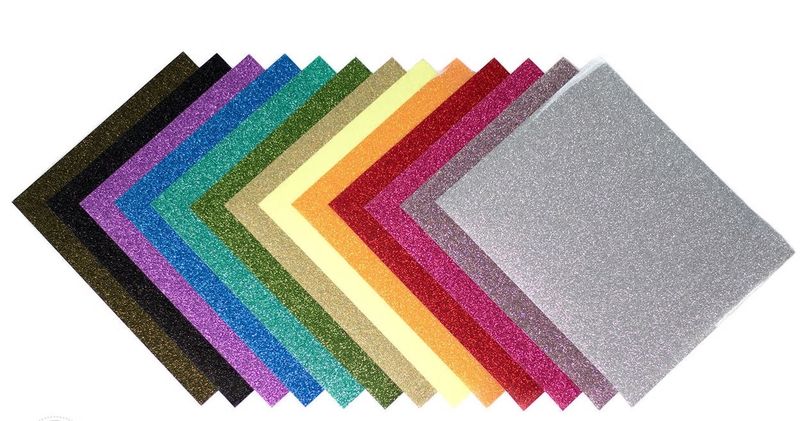 Heat Transfer Vinyl-Glitter 6 Pack Assorted