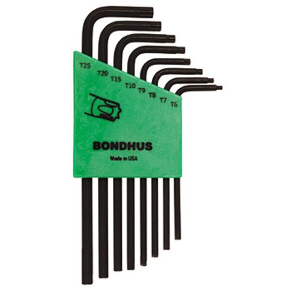 Bondhus TorxEnd L-Wrench 8Pc Set Long T6-T25 Proguard Finish