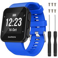 GVFM Band Compatible with Garmin Forerunner 35, Soft Silicone Replacement  Watch Band Strap for Garmin Forerunner 35 Smart Watch (2-Black,White)
