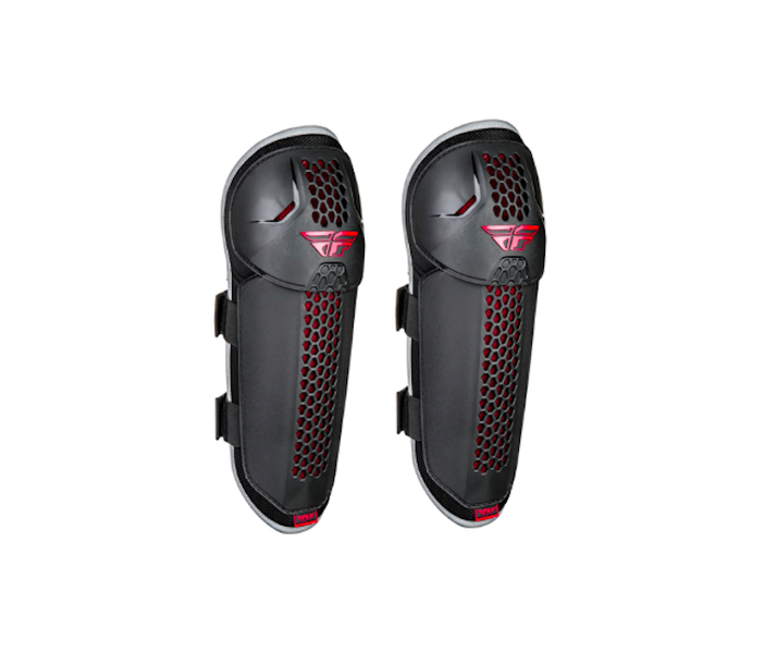 Fly Barricade Black/Red Knee Guards (Size: Adult)
