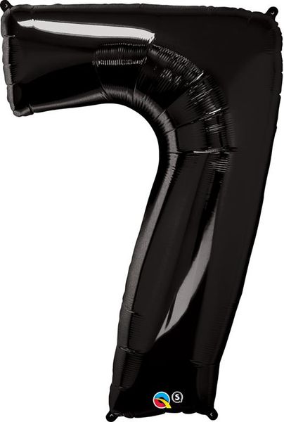 34 Inch Foil Number 7Onyx Black 1CTP