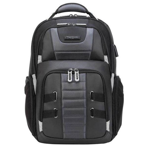 DrifterTrek 15.6-17.3" Laptop Backpack with USB Power Pass-Thru - Black