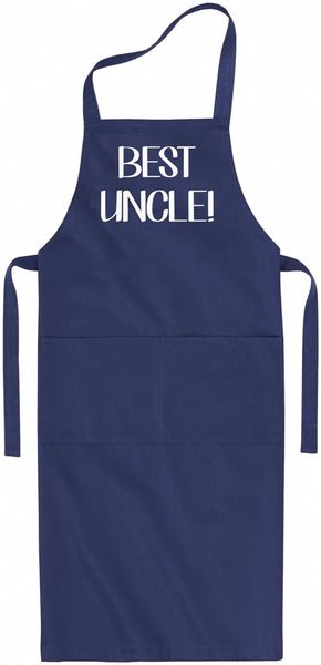 Qtees Africa Best Uncle Navy Apron image