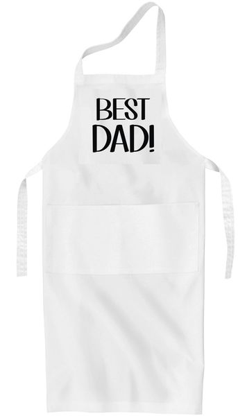 Qtees Africa Best Dad White Apron image