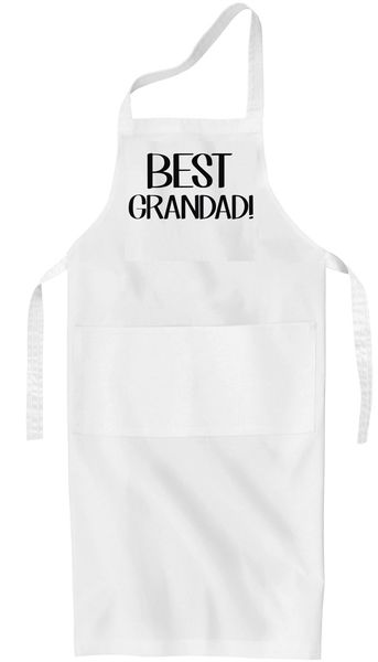 Qtees Africa Best Grandad White Apron image