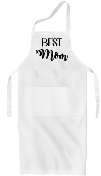 Qtees Africa Best Mom White Apron 1 image