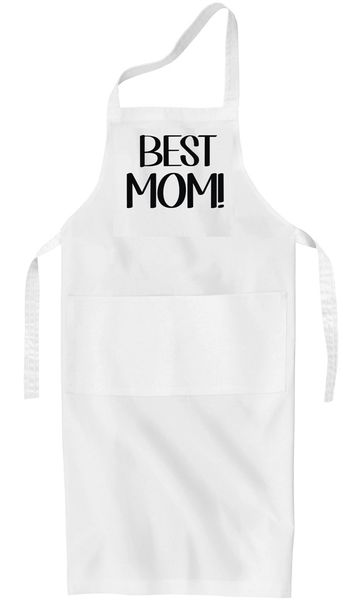 Qtees Africa Best Mom White Apron image