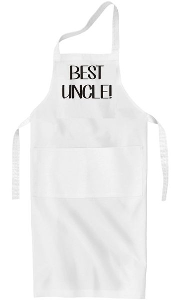 Qtees Africa Best Uncle White Apron image
