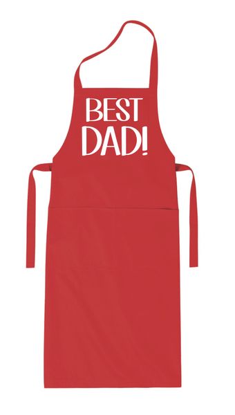 Qtees Africa Best Dad white apron